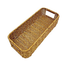 Woven Plastic Rattan Storage Box with Lid