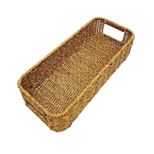 Woven Plastic Rattan Storage Box with Lid