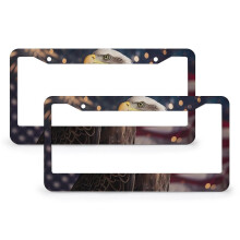 Eagle with American Flag and Fireworks License Plate Frames