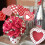 Heart Flower Picks for Table Centerpiece 15 pcs 5