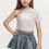 Girls One-Shoulder Short-Sleeve Sequin Crop Top 2