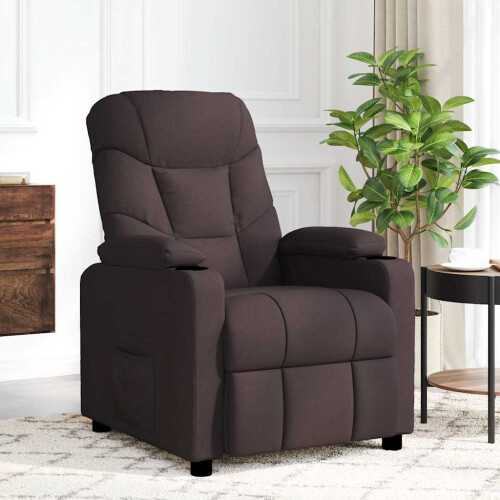 VidaXL vidaXL Massagesessel Dunkelbraun Stoff