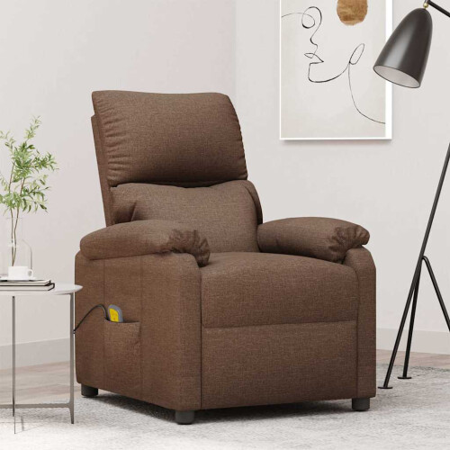 VidaXL vidaXL Massagesessel Braun Stoff