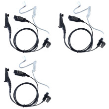 3X Oorstuk Akoestische Buis Radio Oorstuk Tweeweg Headset met Microfoon voor APX6000 APX4000 APX7000