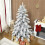 6ft Super Flocked Christmas Tree - Green/White 4