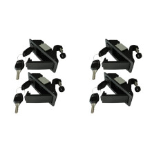 4 Loquets de Compression à Gâchette en Alliage de Zinc à Levier Réglable à Commande Manuelle, Loquets de Compression Affleurants Noir
