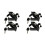 4PCS Compression  Lock Trigger  Lock Zinc Alloy Adjustable Lever Hand Operated Compression  Flush Black 1