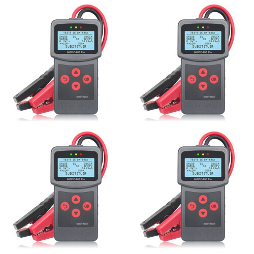 4X Micro-200 Pro Car Battery Tester 12/24V Multi-Language Digital Battery System Analyzer for Mainland Version