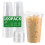 Plastic Cups with Lids 100 Pcs Clear Cold Drink Containers 6