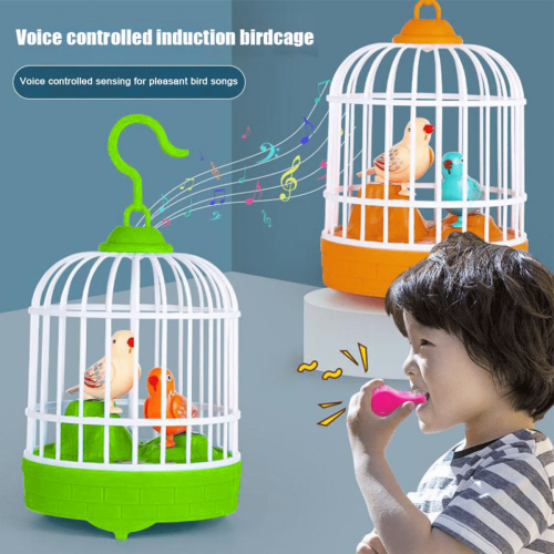 Electric Bird Toy with Light Sound Talking Feature Red 1