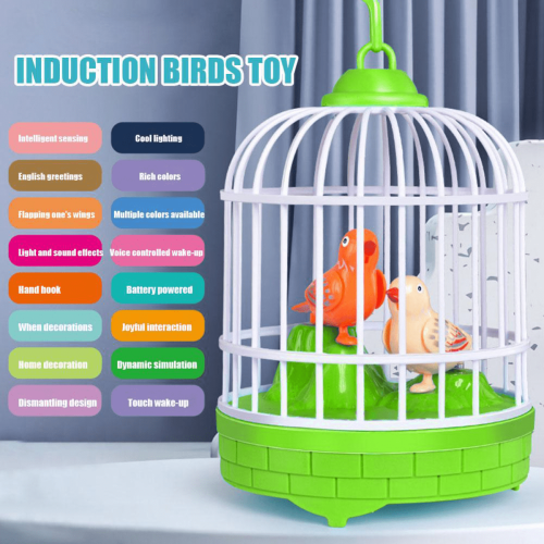 Electric Bird Toy with Light Sound Talking Feature Red 2