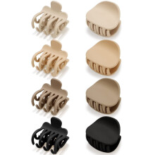 Small Hair Clips for Thin Fine Short Hair - 8 Pcs Matte