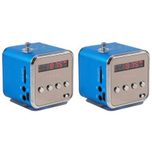 2X TD-V26 Digital FM Radio Speaker Receiver with LCD Stereo Loudspeaker Support Micro-TF Card Mp3 Music Player