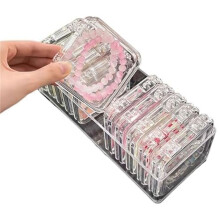 2X Akrylarmband med Stor Kapacitet Organisationslåda Praktisk Armband Smyckesdisplay för Smyckentusiaster Stor