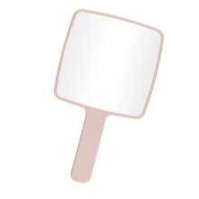 Hand Mirror with Handle Pink 6.3 x 11 Inch