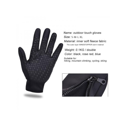 Touch Screen Windproof Thermal Cycling Gloves for Men and 1