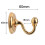Vintage Brass Towel Hooks 2 pcs for Bathroom Wall Mount 4