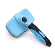 Dog Self-Cleaning Slicker Brush for Shedding & Grooming Long Short Haired Cats, Pain Free Bristles Gently,Sky
