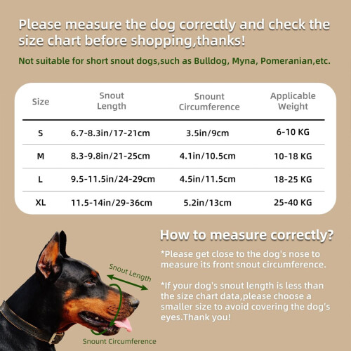 Dog Muzzle Soft Breathable Adjustable for Small Medium 1