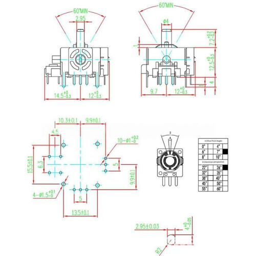 10 Pezzi di Joystick di Ricambio 3D per Riparazione Controller per PS2 Accessori per Giochi 1