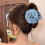 Polyester Hair Bands Yellow Rose Design 12 pcs 4