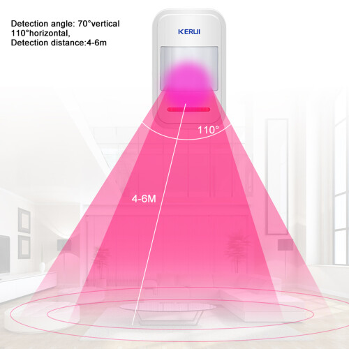 KERUI P819 Wireless PIR Motion Sensor 433MHz White 2