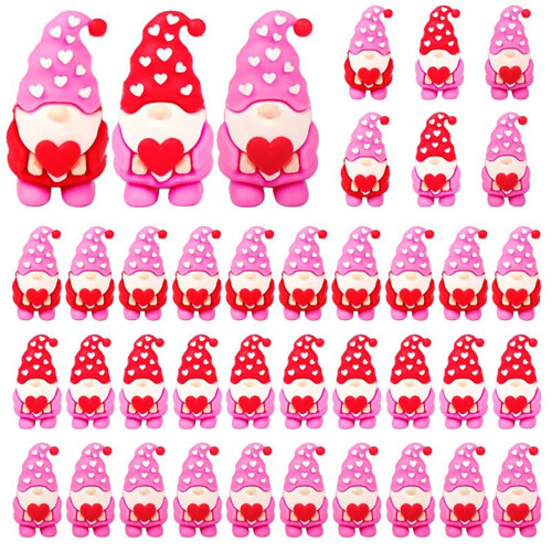 Valentine's Day Mini Gnome Figurines 5 25 50 or 100 pcs 2