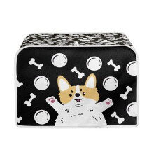 Toaster Cover, 2 Slice Bread Toaster Oven Dust Cover,, Home Kitchen Accessories Decoration, Puppy
