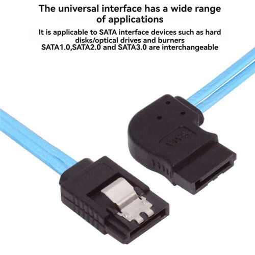 4pcs 90-Degree Right-Angle Bend SATA3.0 Data Cable Aluminum Foil 6gbps Computer Hard Drive Cable Straight Elbow 1