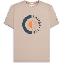 (XL, Stone) Lambretta Mens Target Short Sleeve T-Shirt