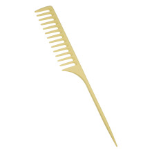 Wide Tooth Rat Tail Comb Plastic 1 Pack Yellow