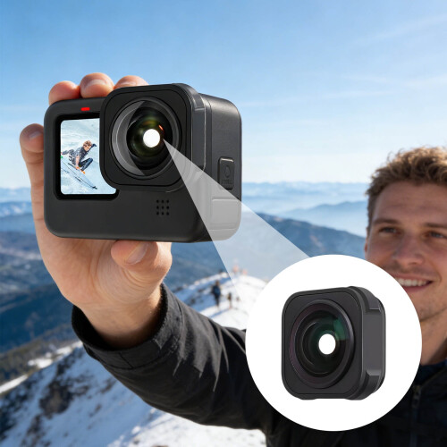 Max Lens Mod for GoPro 9–13 155 Wide Angle Lens with 2