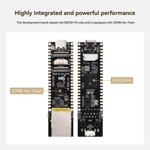 Waveshare ESP32-P4-ETH Development Board Based  ESP32-P4 with RJ45 100Mbps Ethernet Port Support AI Deepseek