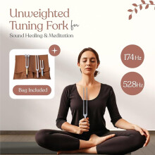 Tuning Forks for Healing Set, Including Four Frequency 128Hz, 136.1Hz, 174Hz, 528Hz Yoga and Meditation Accessories