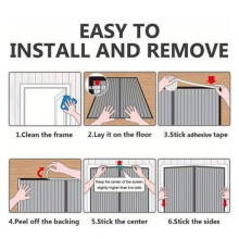 Anti-Mosquito Door Curtain Winter Air Conditioning Windproof Warm Partition Curtain Punch-Free Bedroom Blocking Curtain