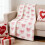 Pink Bowknot Flannel Throw Blanket 29.5 x 39.4 in 5