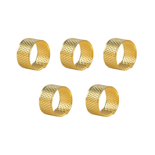 Stainless Steel Thimbles Set for Hand Sewing 5 Pcs 2