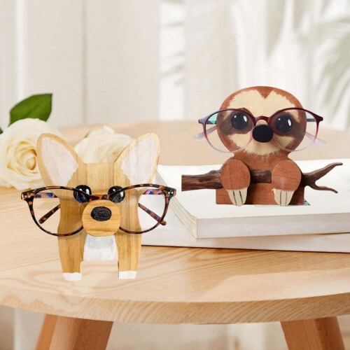 Wooden Animal Eyeglass Stand for Multiple Glasses 1