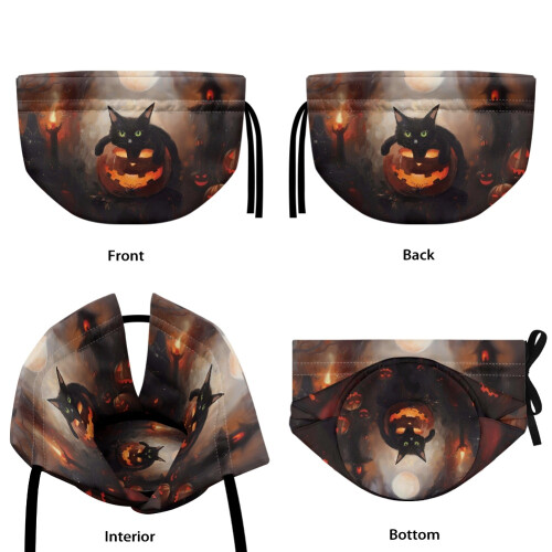Black Cat Breakfast Teapot Cover Halloween Decor Dustproof 2