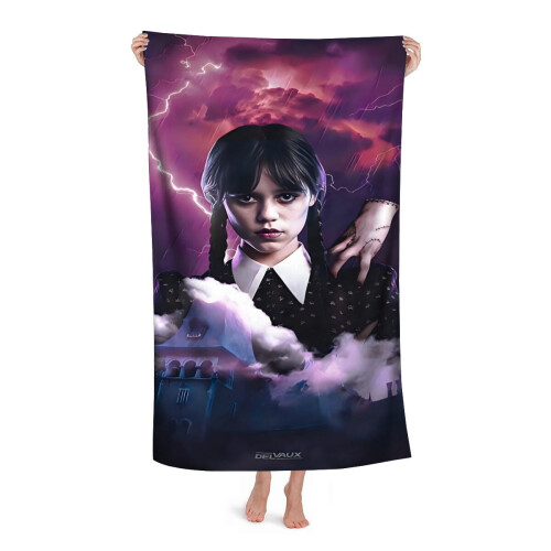 Wednesday Addams Beach Towel Durable Lightweight 2