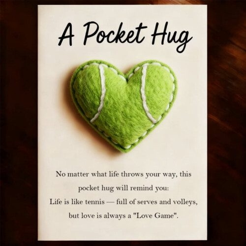Tennis Pocket Hug Heart-Shaped Gift Card Holder 1