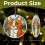 Orange Tabby Cat Glass Ornament 1 piece 2