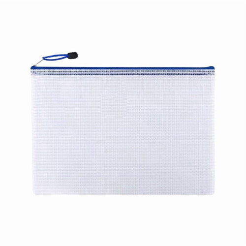 AuroraX Letter Size Pencil Bag with Zipper White Clear 2