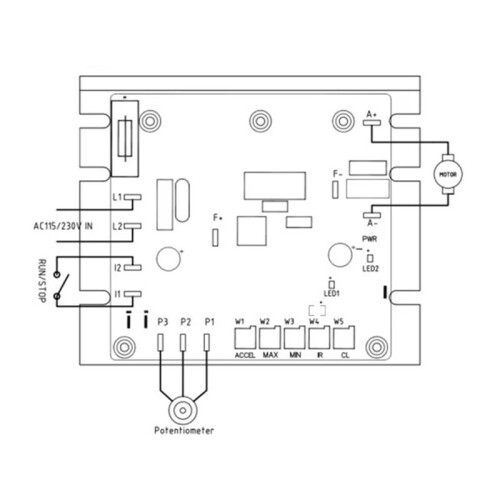 Motor Controller LKDR007B  Brushed Motor Driver 115/230V 1500W 10A Brush Motors Controller Governor 2