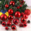 Matte Red Glass Christmas Ball Ornaments 6 Pcs 4