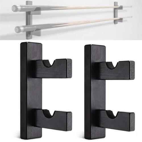 1 Pair Pool Stick Holder Wall Mount Pool Stick Rack Billiard Cue Racks , Baseball Bat Bracket 1