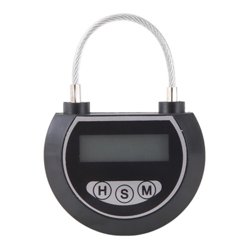 2PCS Electronic  Lock Timer Lock Container Multi Function  Lock Bin for Toys Black 1