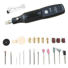 Electric Drill USB Wireless Handheld Drill Rotary Tool Woodworking Engraving Pen for Tools for Metal Glass