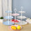 3-Tier Dessert Stand Plastic 2 Pieces 4