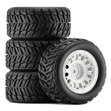 Pneus de Buggy Tout Terrain RC Pneus de Remplacement pour Roues pour 1/14 1/16 pour MJX RC Truck pour ARRMA Kraton pour Blanc